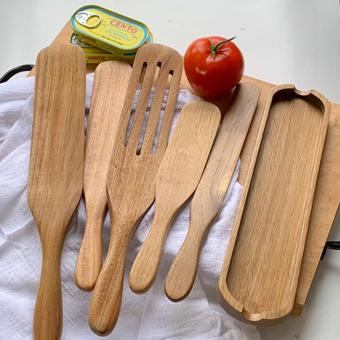 Spurtles and Spoon Rest Set
